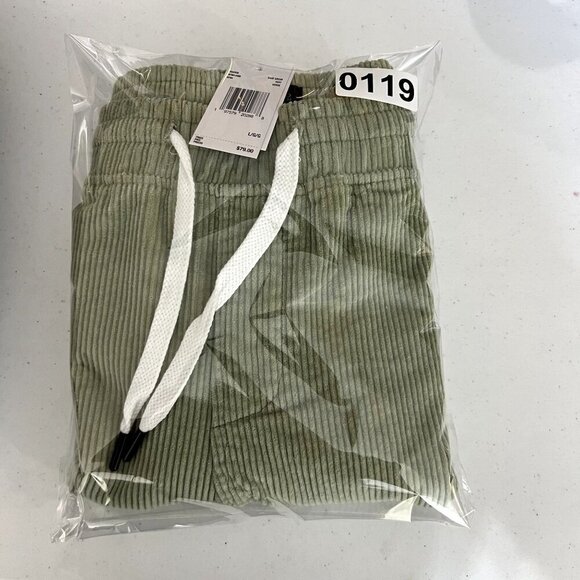 Buffalo David Bitton Mens L Sage Green Corduroy Haiden Shorts Summer Minimalist - Picture 14 of 14